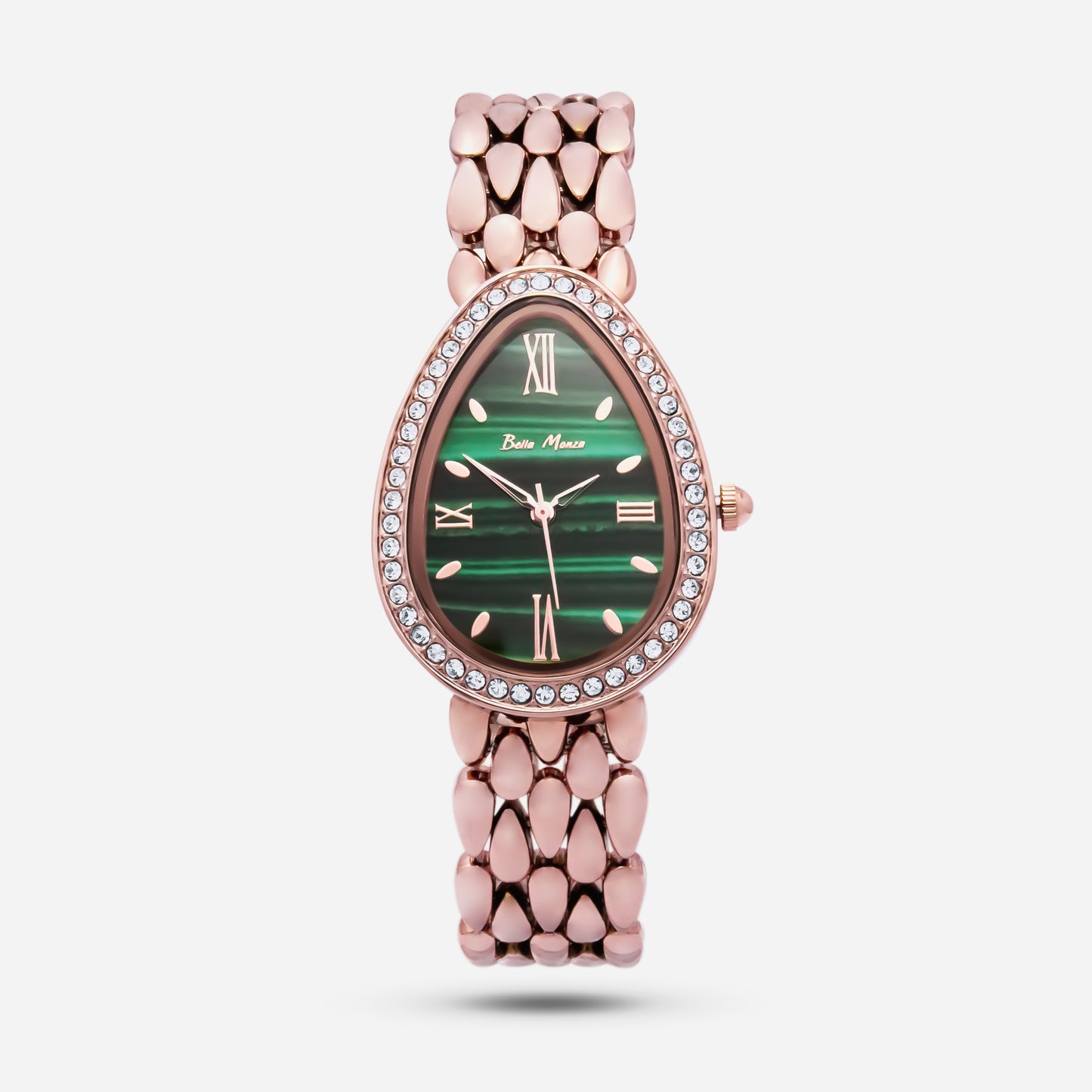 Rose Gold Watch With Green Dial