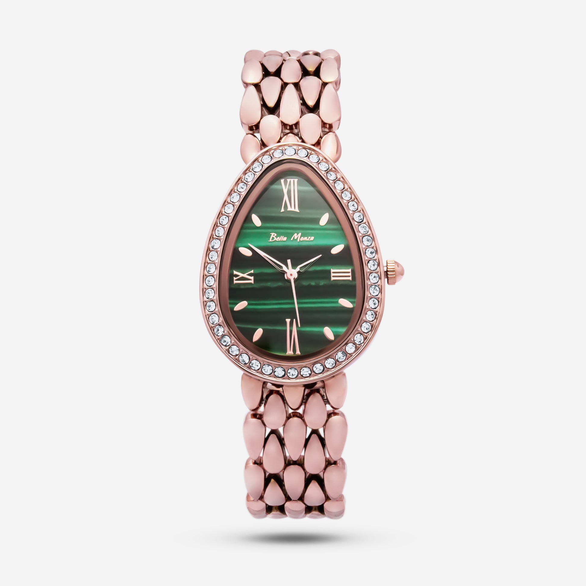 Rose Gold Watch With Green Dial