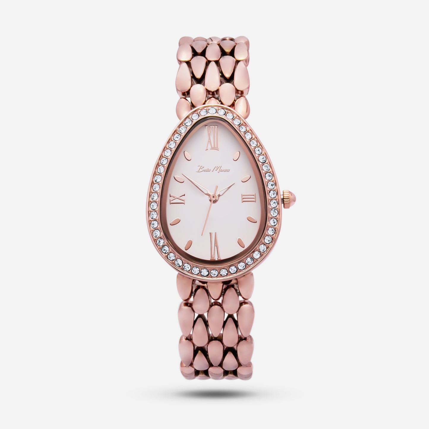 Rose Gold Watch With White Dial