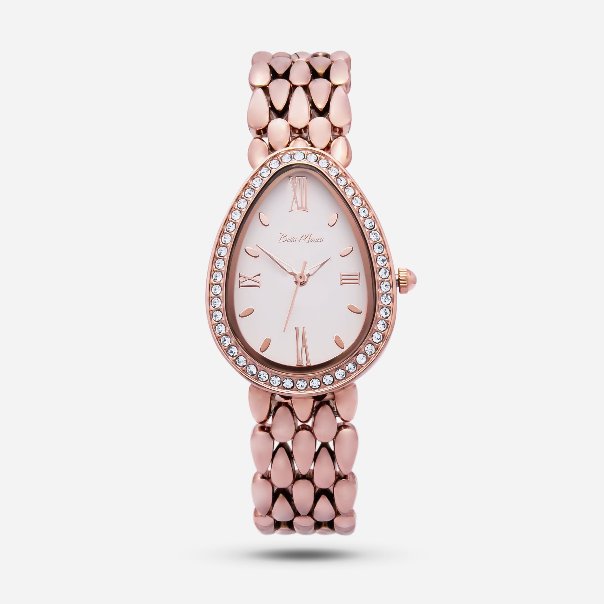 Rose Gold Watch With White Dial