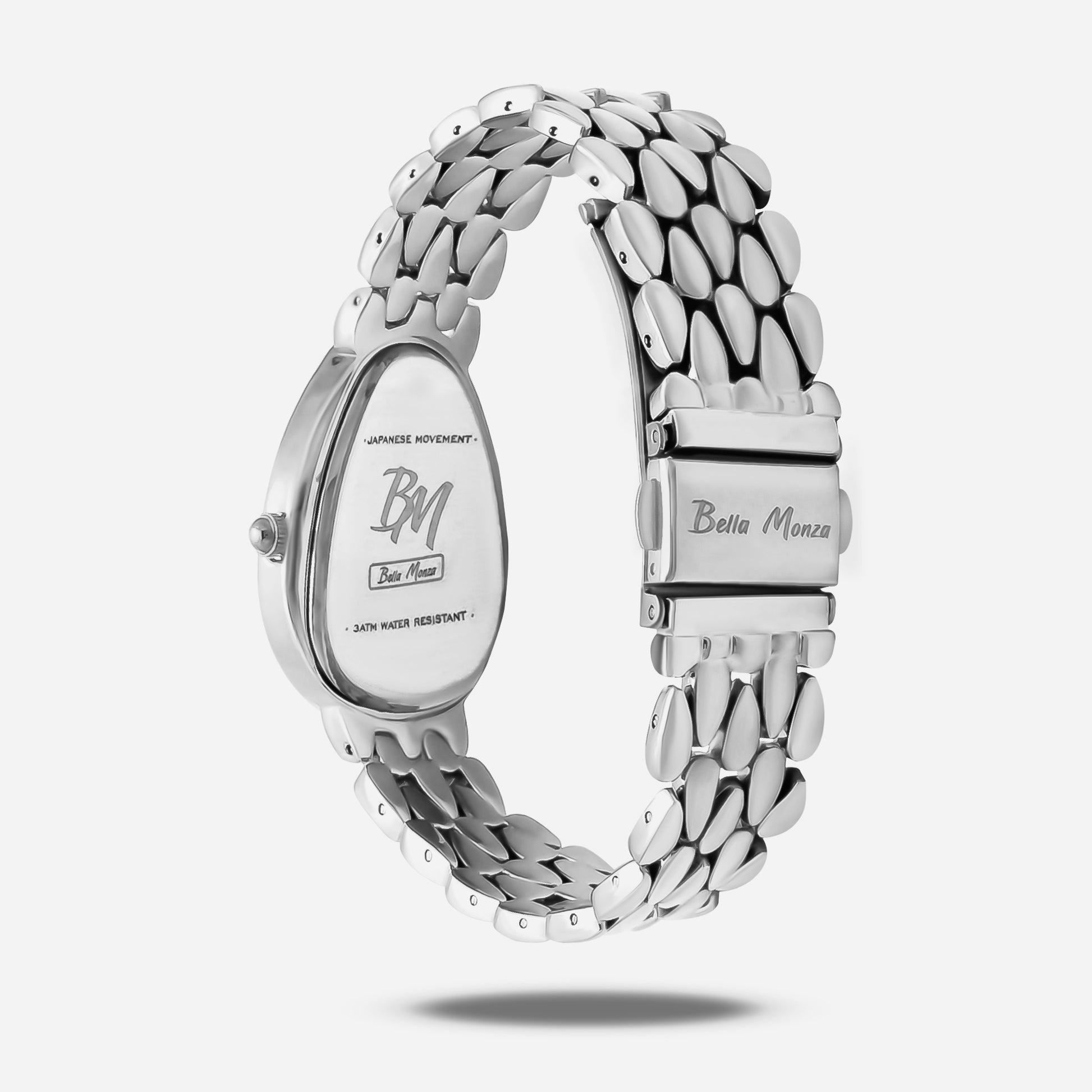 Silver Watch With Pink Dial