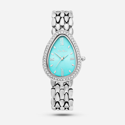 Women's Luxury Watches Silver Turqouise