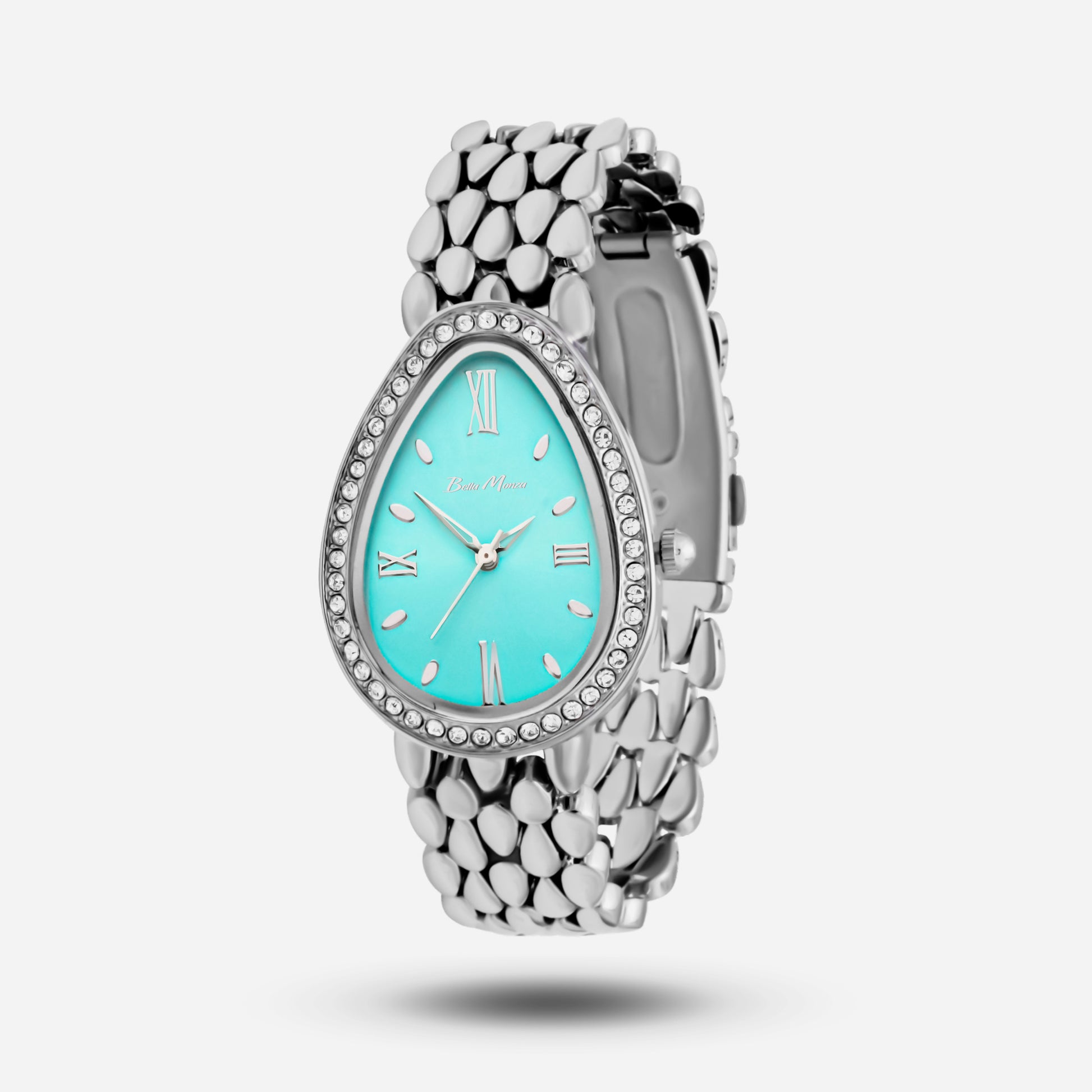 Women's Luxury Silver Watch With Blue Dial